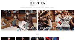 Desktop Screenshot of fourteenmodelmanagement.com